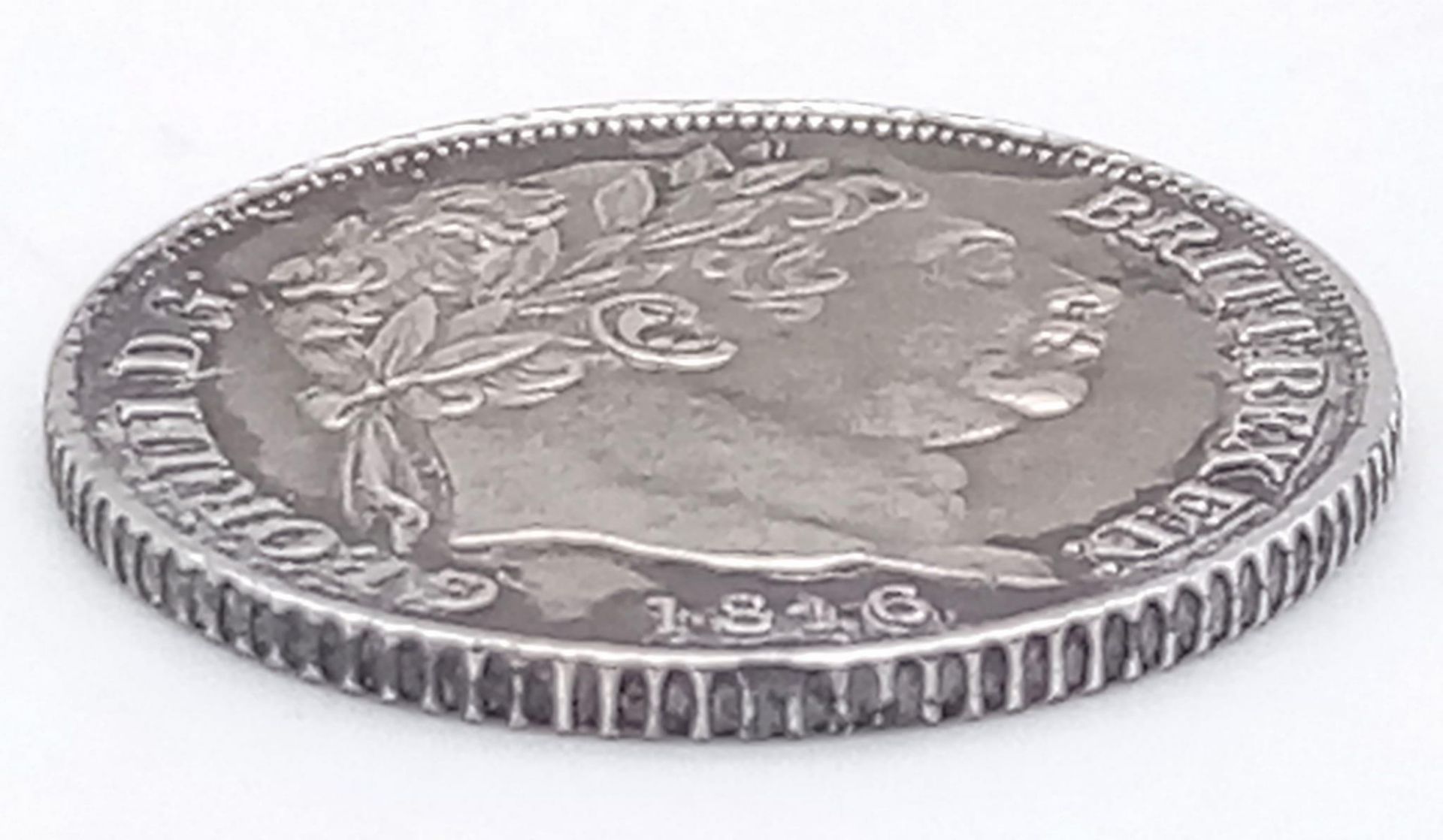 An 1816 George III British Silver Sixpence Coin. A decent grade but please see photos. - Image 8 of 10