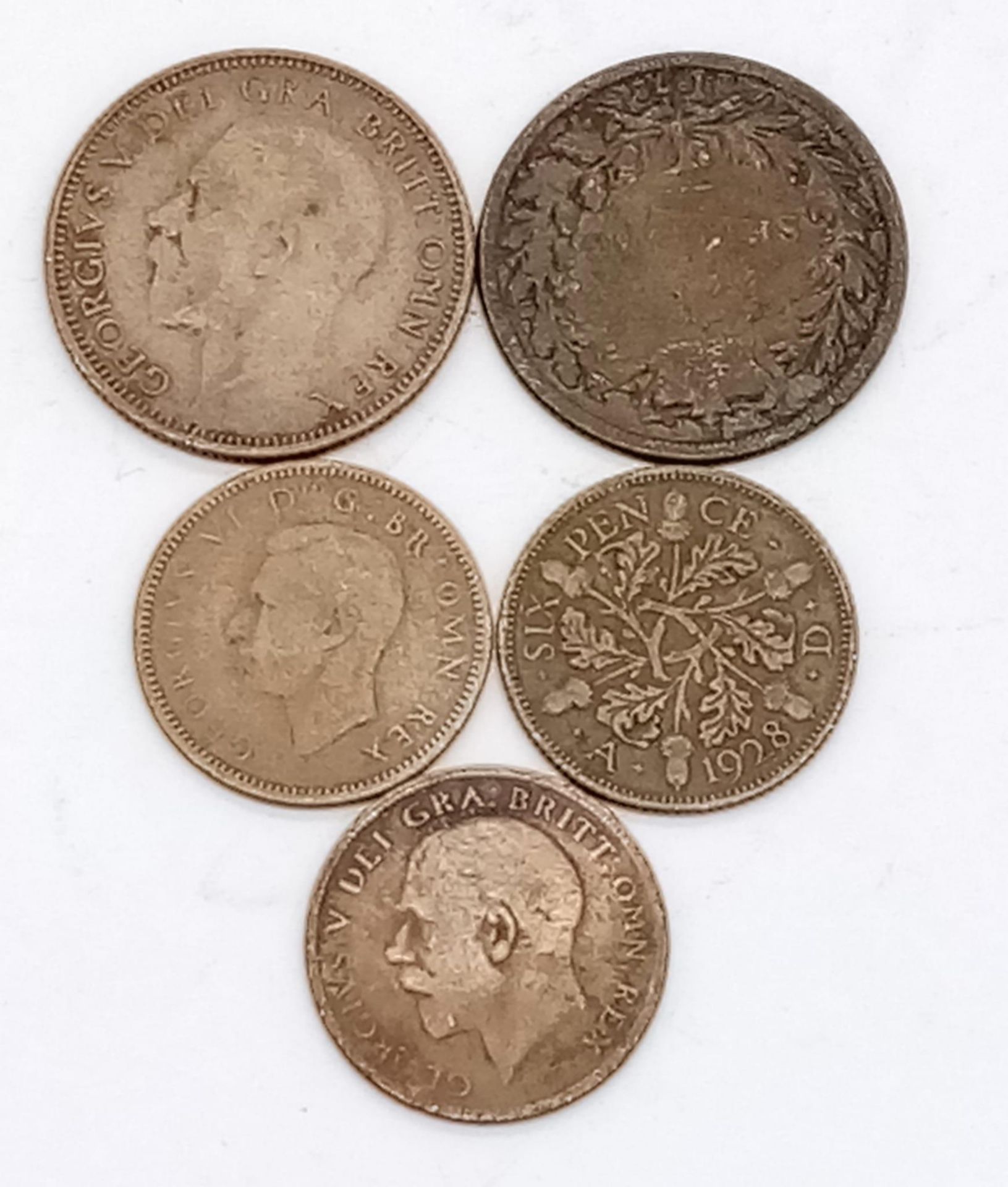 A Collection of Pre 1947 British Silver Coins. Different denominations and grades. 192.5g total - Bild 4 aus 5