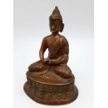 A 19th Century Heavy Bronze Thai Buddha Figure. 14cm tall.