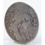 A late 1600s William III Silver Sixpence Coin. Early harp with large crown. Please see photos for