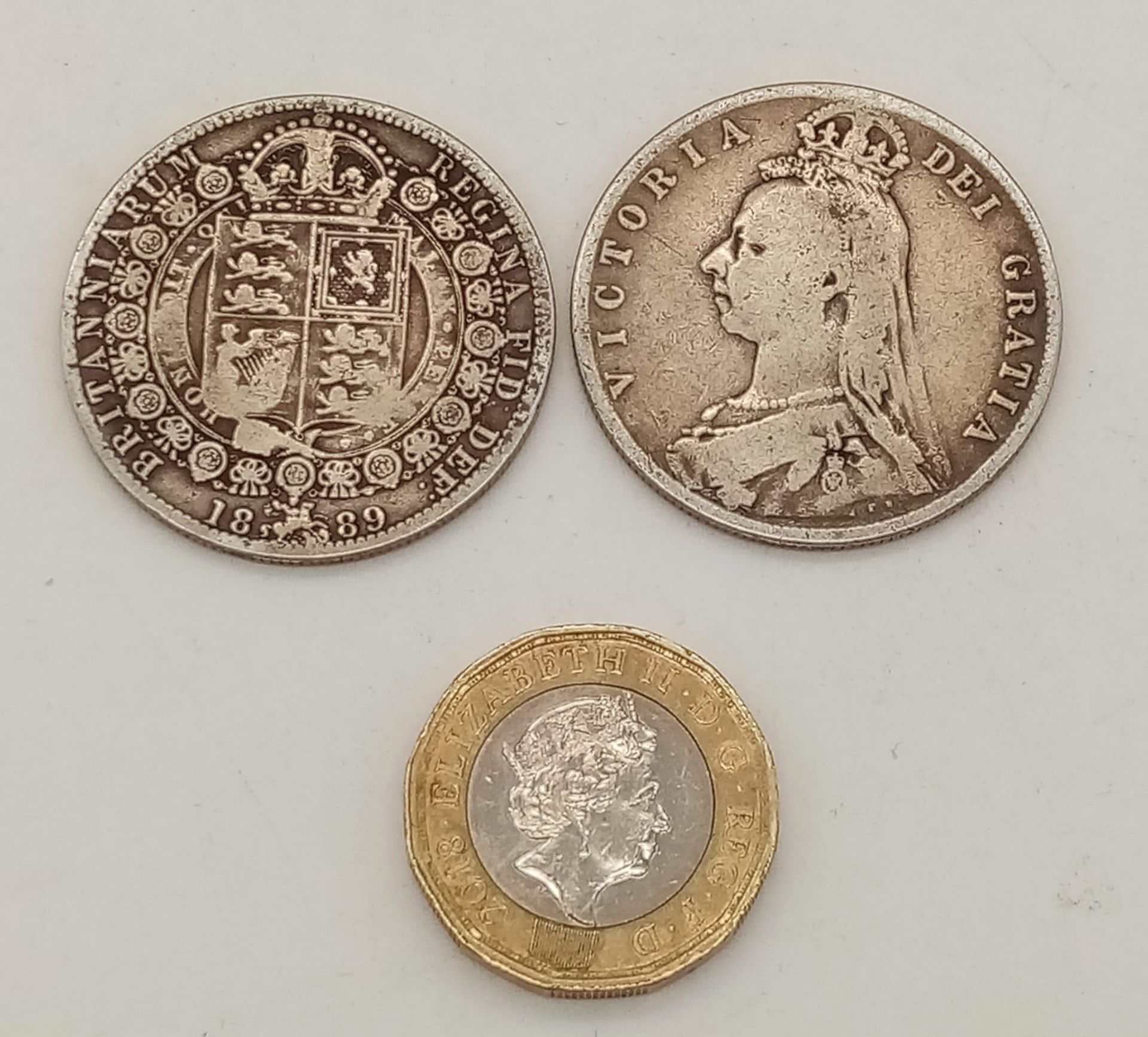 Two Queen Victoria Silver Half Crown Coins Dated 1899 & 1890. Extremely Fine & Fine Condition ( - Image 3 of 3