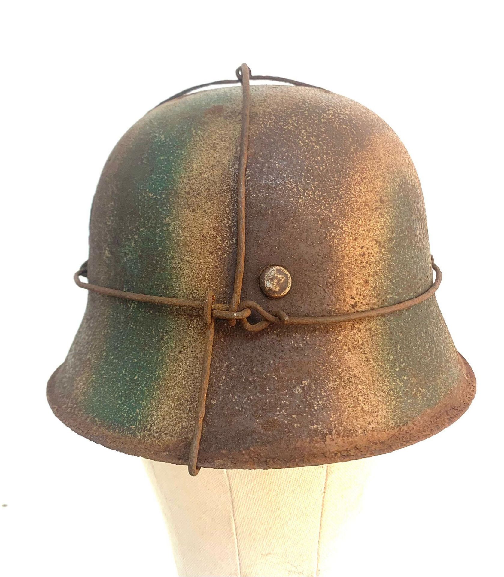 WW2 German M42 Helmet and liner in Normandy Camouflage. - Bild 4 aus 11