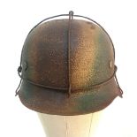 WW2 German M42 Helmet and liner in Normandy Camouflage.