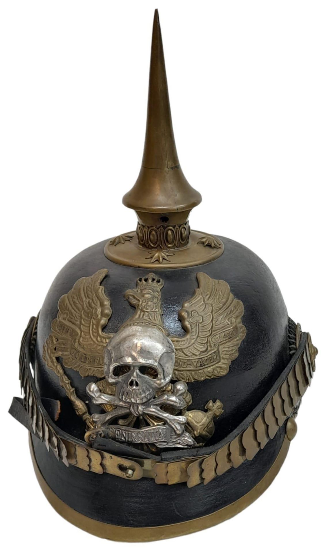 WW1 Imperial German “Brunswick” Pickelhaube. This helmet has been restored using many original parts
