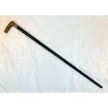 An Antique Sturdy Walking Stick with Bone Handle. 86cm total length.