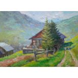 Oil painting High in the mountains Serdyuk Boris Petrovich. "№SERB 226 * TITLE: ""High in the