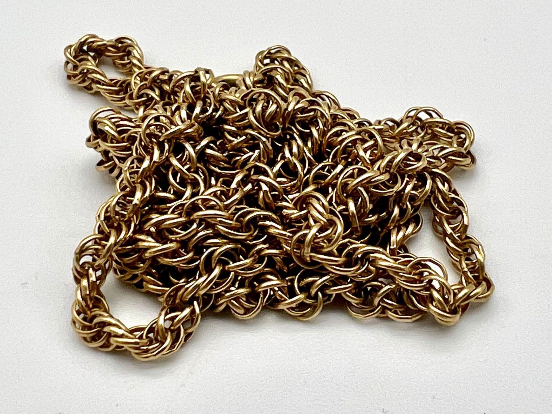 A Vintage 9K Yellow Gold Rope Necklace. 62cm. 8.97g - Image 2 of 3