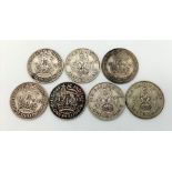 A Full Set of WW2 1939-1945 Inclusive Silver Shillings all Very Fine Condition (Sheldon Scale). 39.