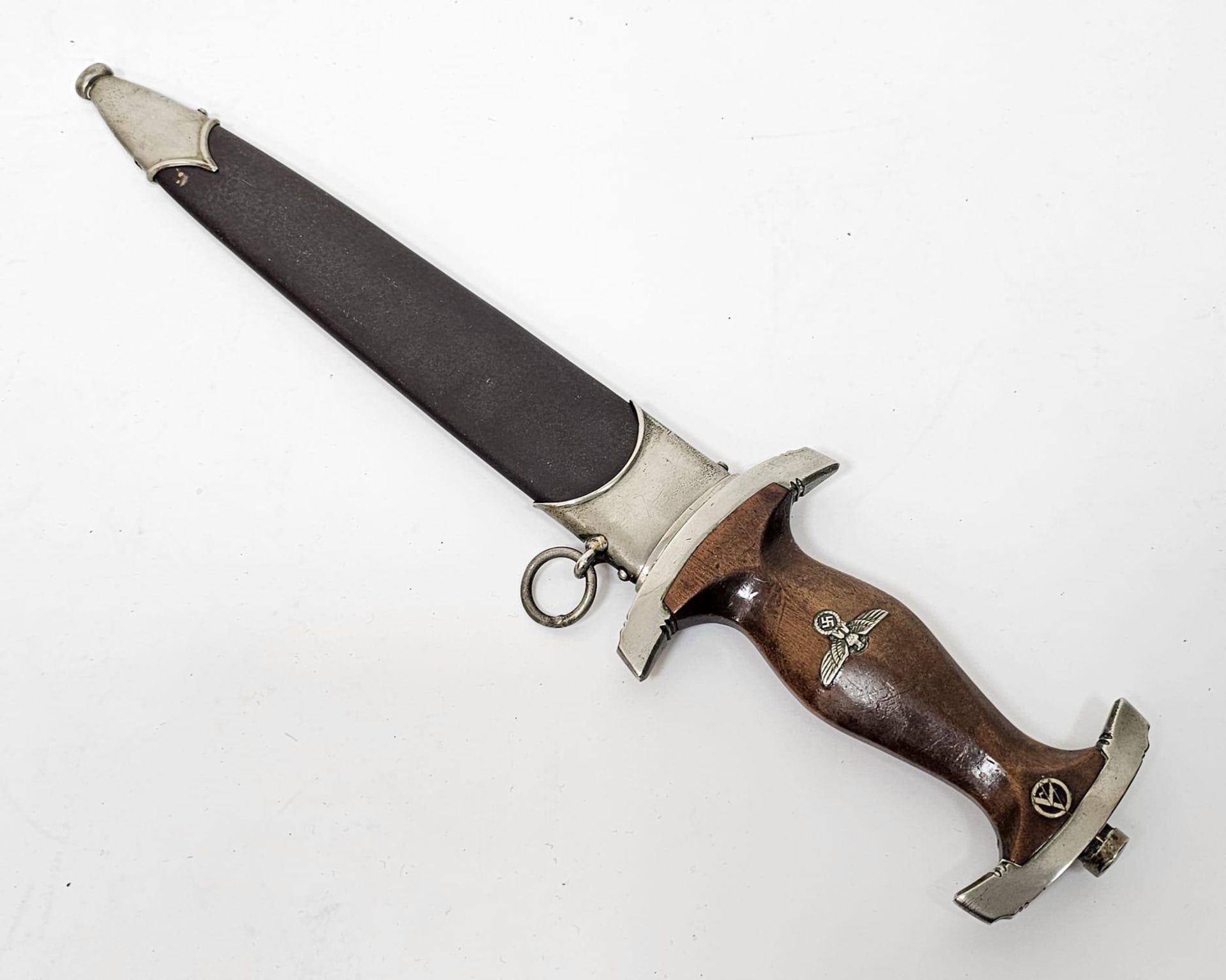 3rd Reich SA Dagger. Nice early 1933 example made by Anton Wingen Jr Solingen. Gau Marked “NO” for - Bild 2 aus 9