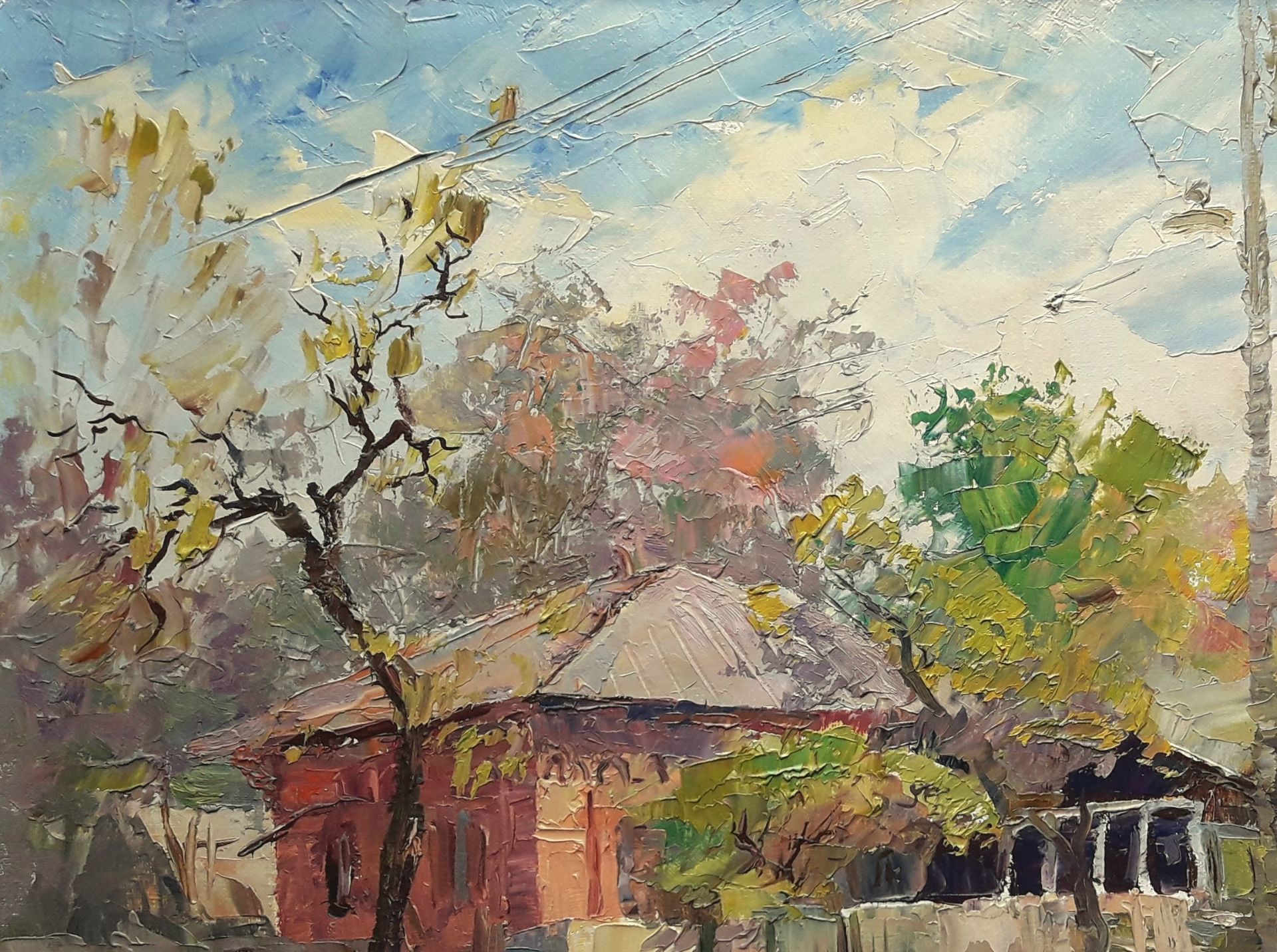 Oil painting The house next door Serdyuk Boris Petrovich. "№SERB 145 * TITLE: ""The house next - Bild 8 aus 10