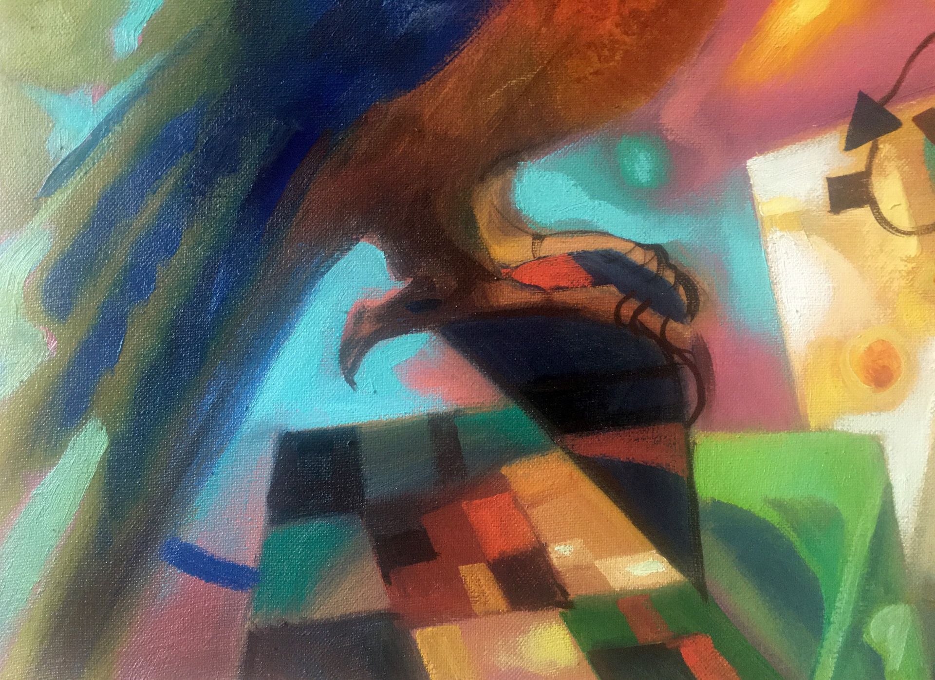 Abstract oil painting Still life with a parrot Anatoly Borisovich Tarabanov. "№Tar 25 Looking for an - Bild 10 aus 13