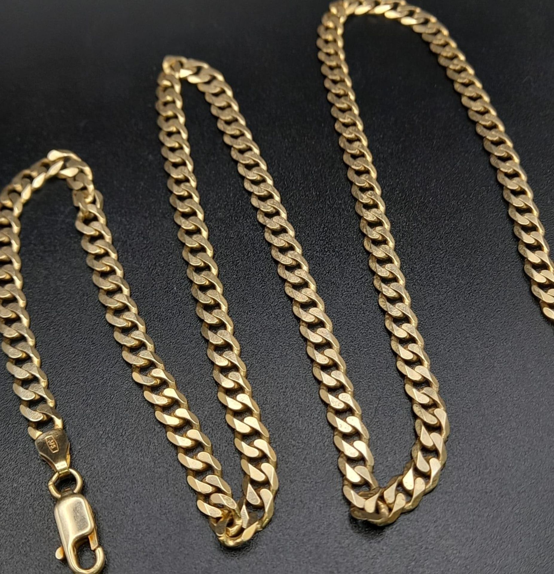 A 48cms 9K GOLD MIAMI CUBAN LINK CHAIN ..16gms - Image 3 of 4