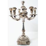 A Vintage 925 Sterling Silver 9-Branch Candelabra. This well designed ornate centre-piece would