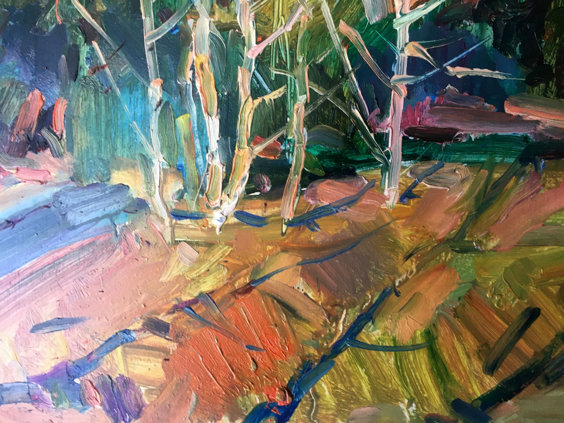 Oil painting Forest landscape Peter Tovpev. "№AAA2471 *** ABOUT THIS PAINTING *** * TITLE: "" - Bild 7 aus 8