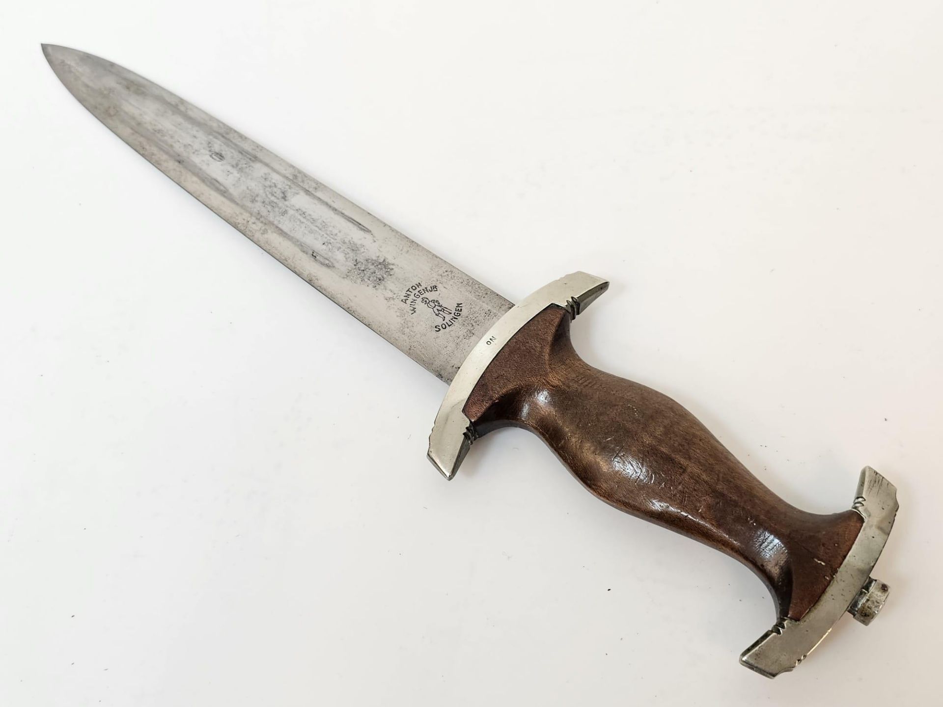 3rd Reich SA Dagger. Nice early 1933 example made by Anton Wingen Jr Solingen. Gau Marked “NO” for - Bild 5 aus 9