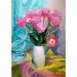 Oil painting Pink tulips Serdyuk Boris Petrovich. "№SERB 882 The oil painting portrays a beautiful