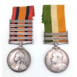 A pair of medals to the East Surrey Regiment for the South African War, consisting of Queen’s