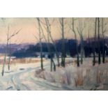 Oil painting Winter landscape Peter Tovpev. "№AAA2489 *** ABOUT THIS PAINTING *** * TITLE: ""