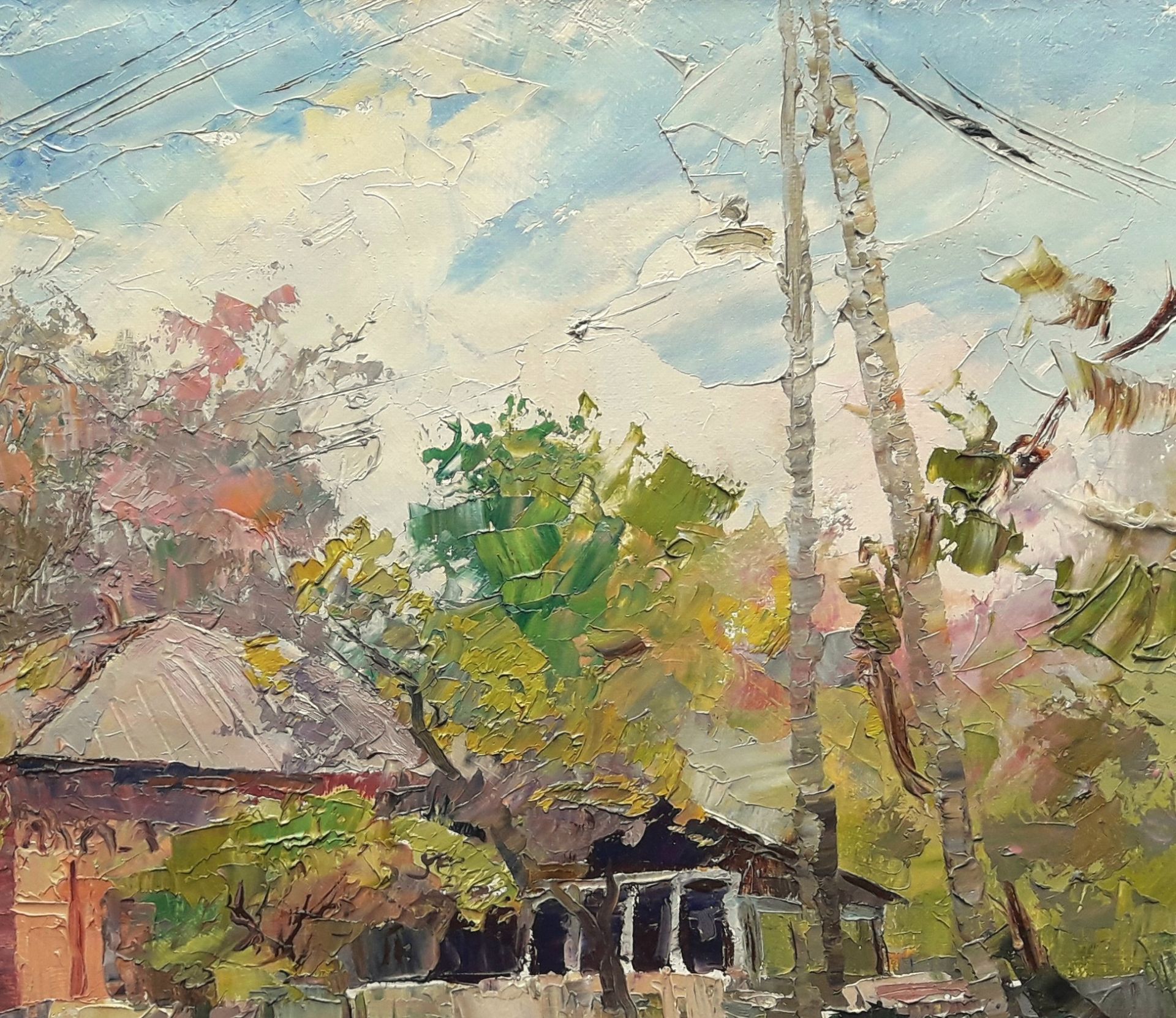 Oil painting The house next door Serdyuk Boris Petrovich. "№SERB 145 * TITLE: ""The house next - Bild 6 aus 10