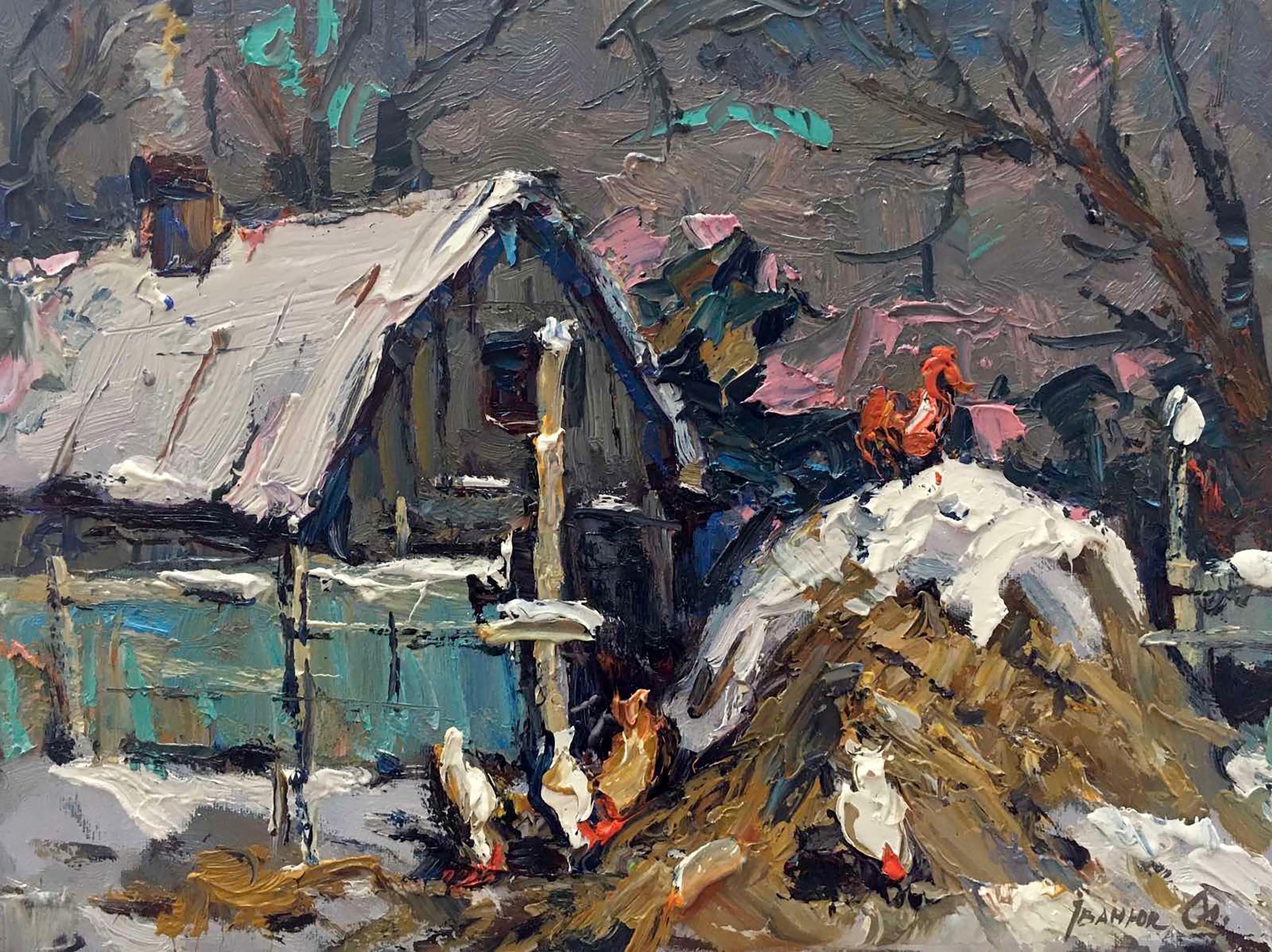 Oil painting Outside Kalenyuk Alex "№Kalen 321 Looking at this oil painting, you can almost feel the