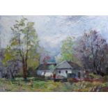 Oil painting Parent's house Serdyuk Boris Petrovich. "№SERB 22 ** ABOUT THIS PAINTING ** *