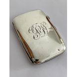 Antique SILVER CIGARETTE CASE having clear hallmark for W.J.Myatt, Birmingham 1912. Approx48 grams.