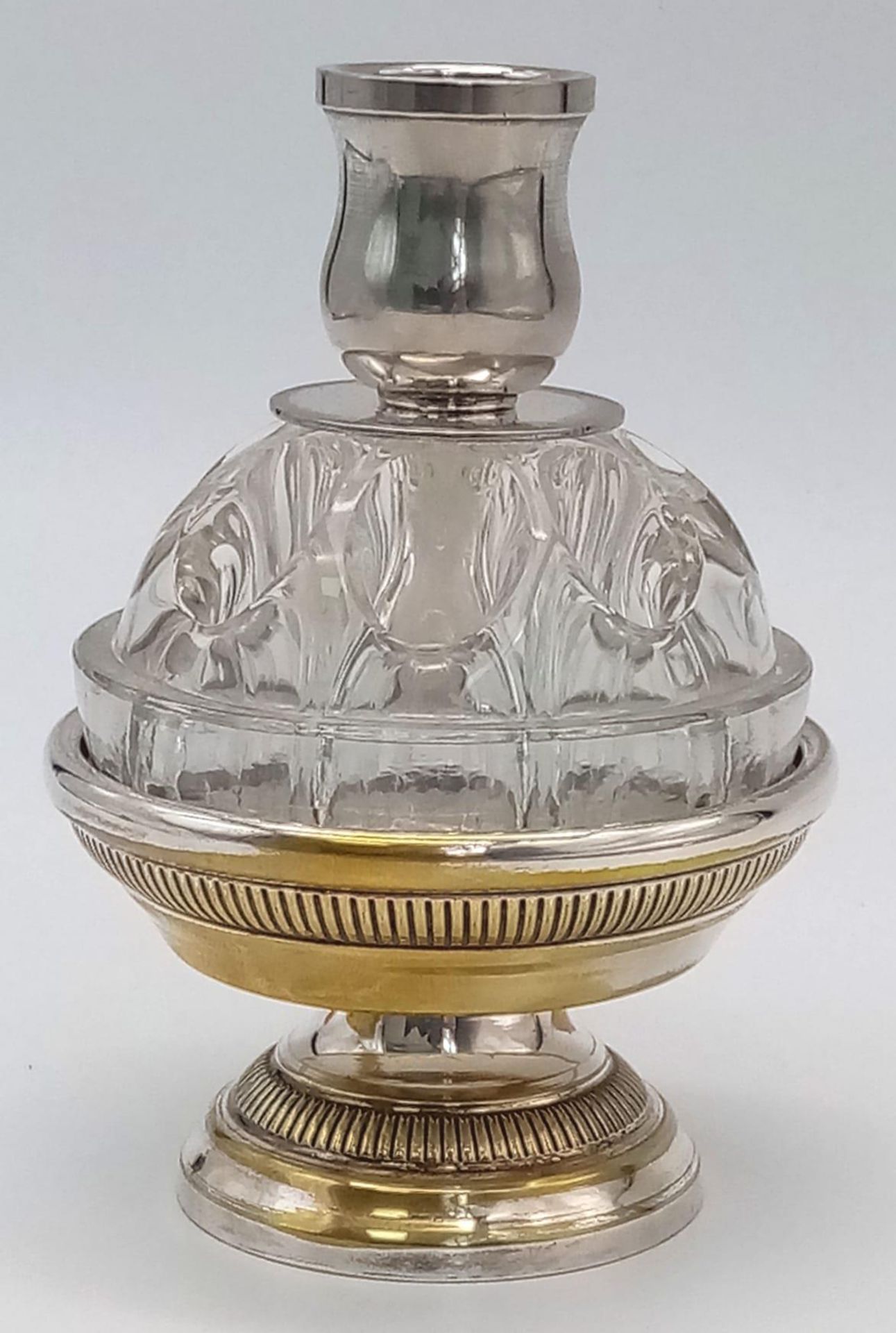 A Vintage Glass Oil Burner by French Designer Michel Dartois, 12cm in Height, No chips to the glass.