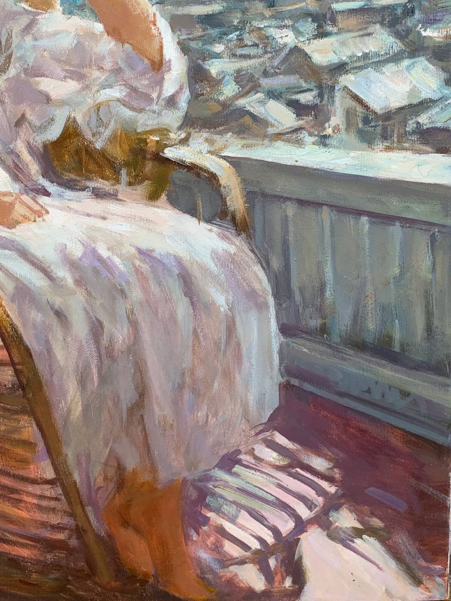 Oil painting By the window at noon Mikhailichenko Sergey Viktorovich. "№1559 *** ABOUT THIS PAINTING - Bild 5 aus 9