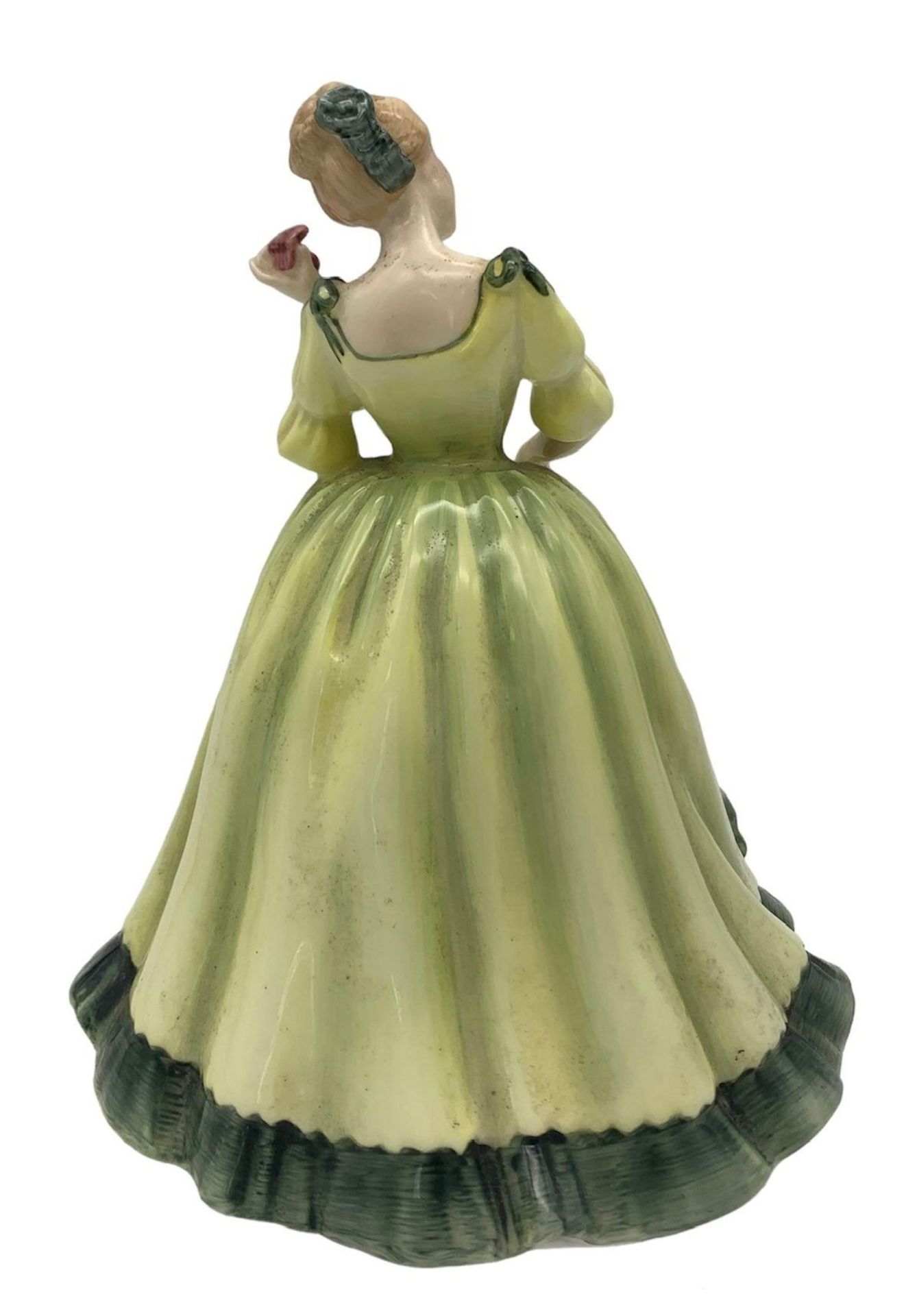 A Royal Doulton 1979 Paula Figurine. This is the Limited Edition Lady in Green Dress Holding the Red - Bild 3 aus 6