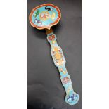 An Antique Chinese Cloisonne Bronze Rugi Sceptre. 21cm.