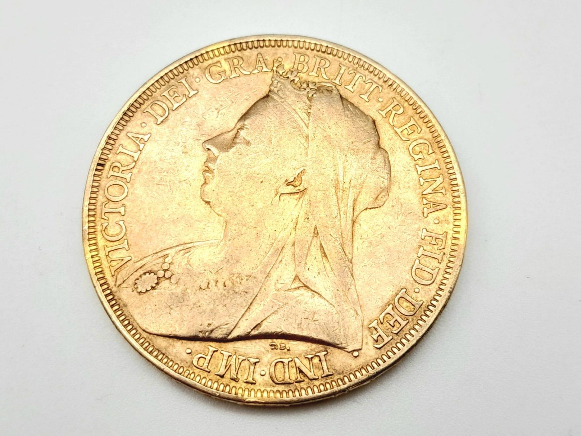SILVER WITH GOLD TONE FINISH 1897 QUEEN VICTORIA COIN 28G - Image 2 of 2