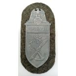 WW2 German Heer Issue (Army) Narvik Campaign Shield in presentation case.