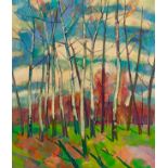 Oil painting Birch Grove Peter Tovpev. "№Dobr 56 This elegant oil painting titled ""Birch Grove""