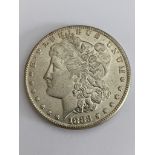 Please read all of the following -USA Morgan Dollar 1883 with marking for Carson City mint. Extra