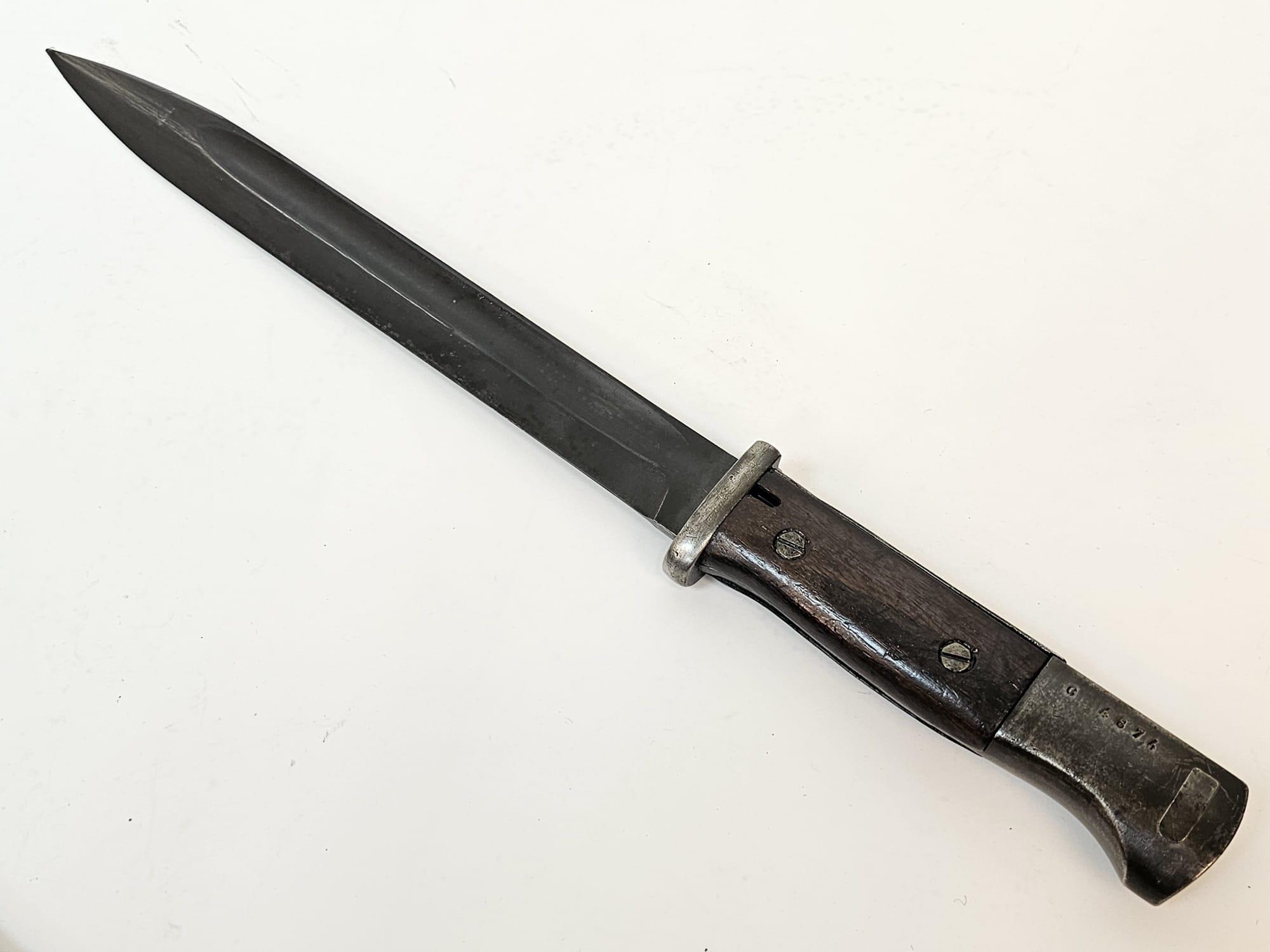 3rd Reich Acid Etched Mauser K-98 Bayonet Dedicated to: 12th SS Panzer Division Adolf Hitler. - Image 5 of 14