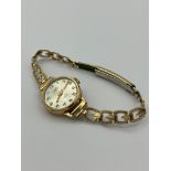 Ladies Vintage CAMY 9 CARAT GOLD WRISTWATCH . Having 17 jewels with manual winding. Rolled Gold