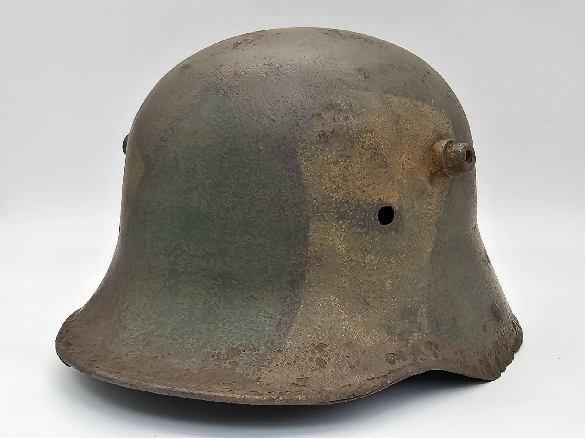 WW1 Imperial German Camouflage 1916 Model Stahlhelm Helmet. No Liner. - Bild 3 aus 7