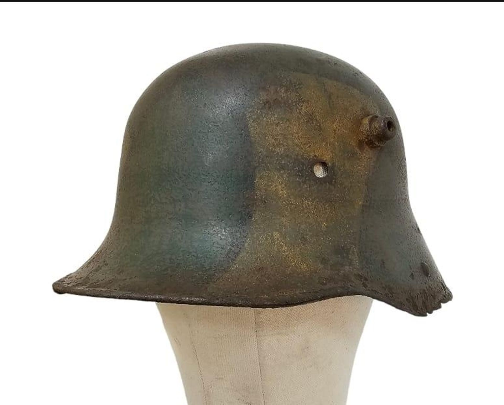 WW1 Imperial German Camouflage 1916 Model Stahlhelm Helmet. No Liner.