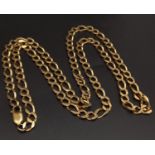 9k yellow gold figaro chain, 66cm in length, 26.5g