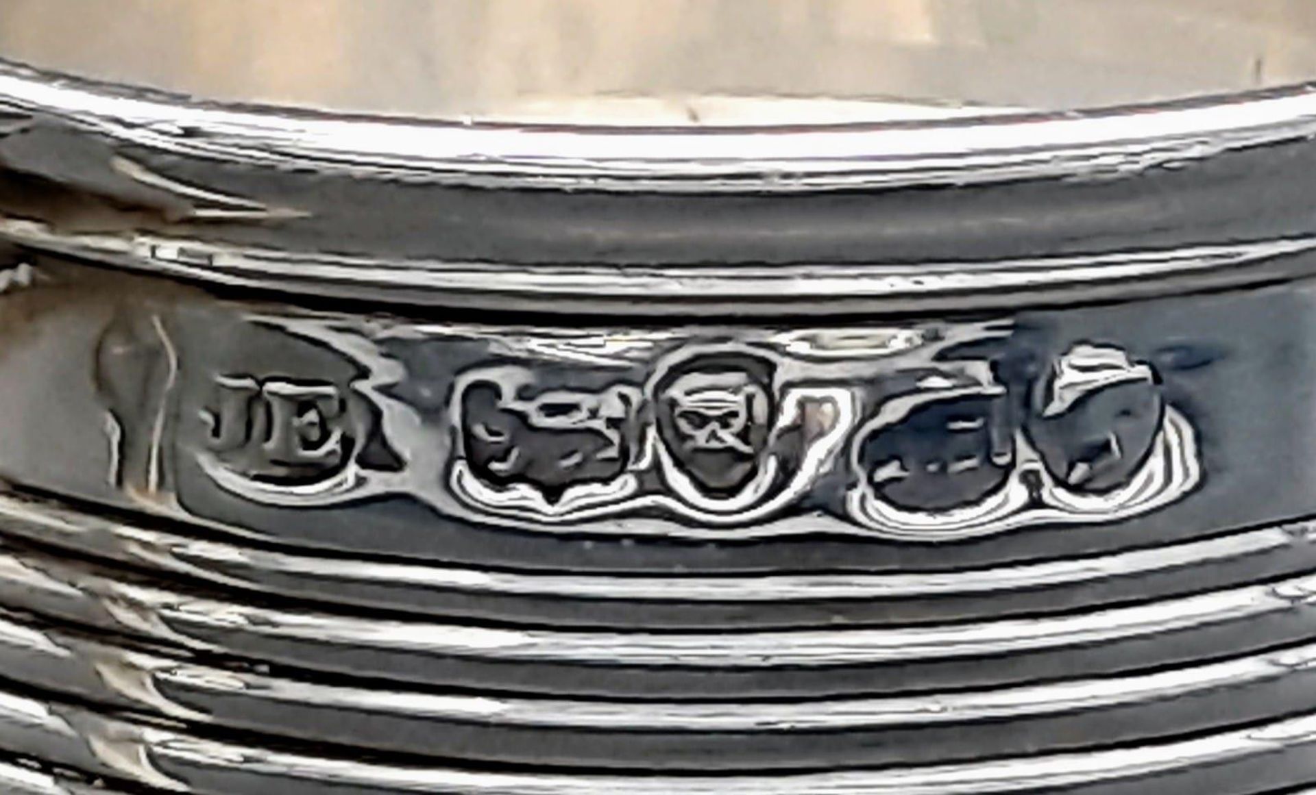 A Small Antique 925 Silver Tankard Dedicated to Jane with Six 925 Silver Teaspoons. Tankard - London - Image 7 of 10