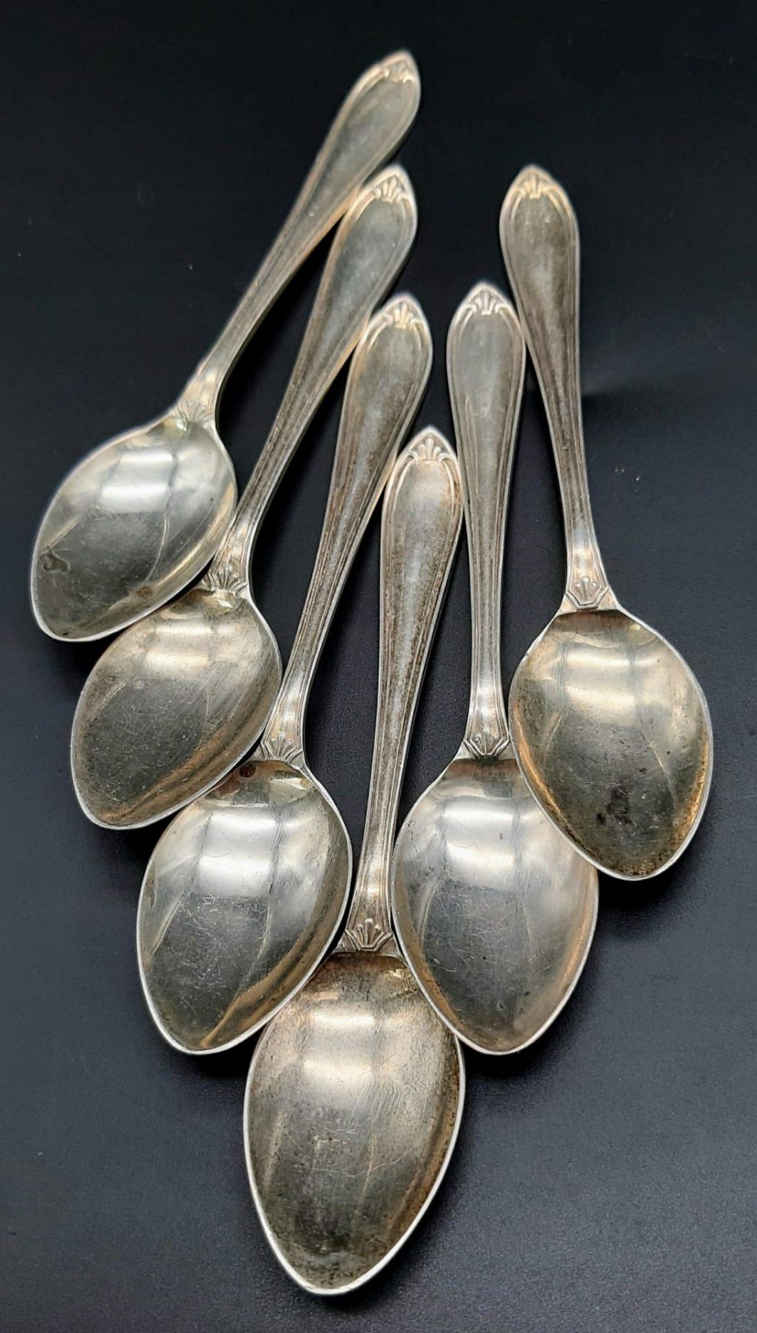 A Small Antique 925 Silver Tankard Dedicated to Jane with Six 925 Silver Teaspoons. Tankard - London - Image 8 of 10