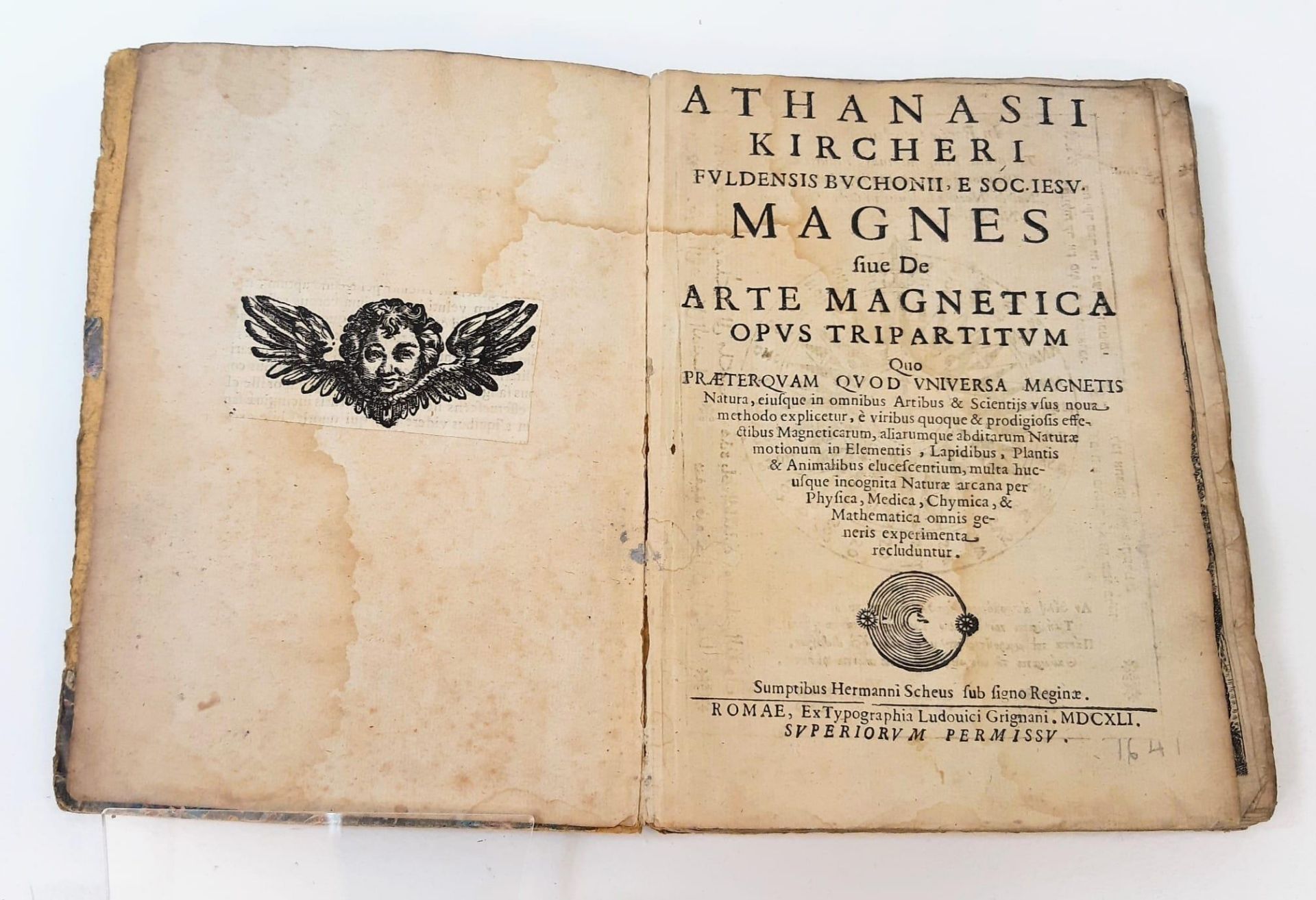 17th century Science book. 1641 Athenasius Kircher "Magnes.sive de Arte Magnetica, 1st edition, 36