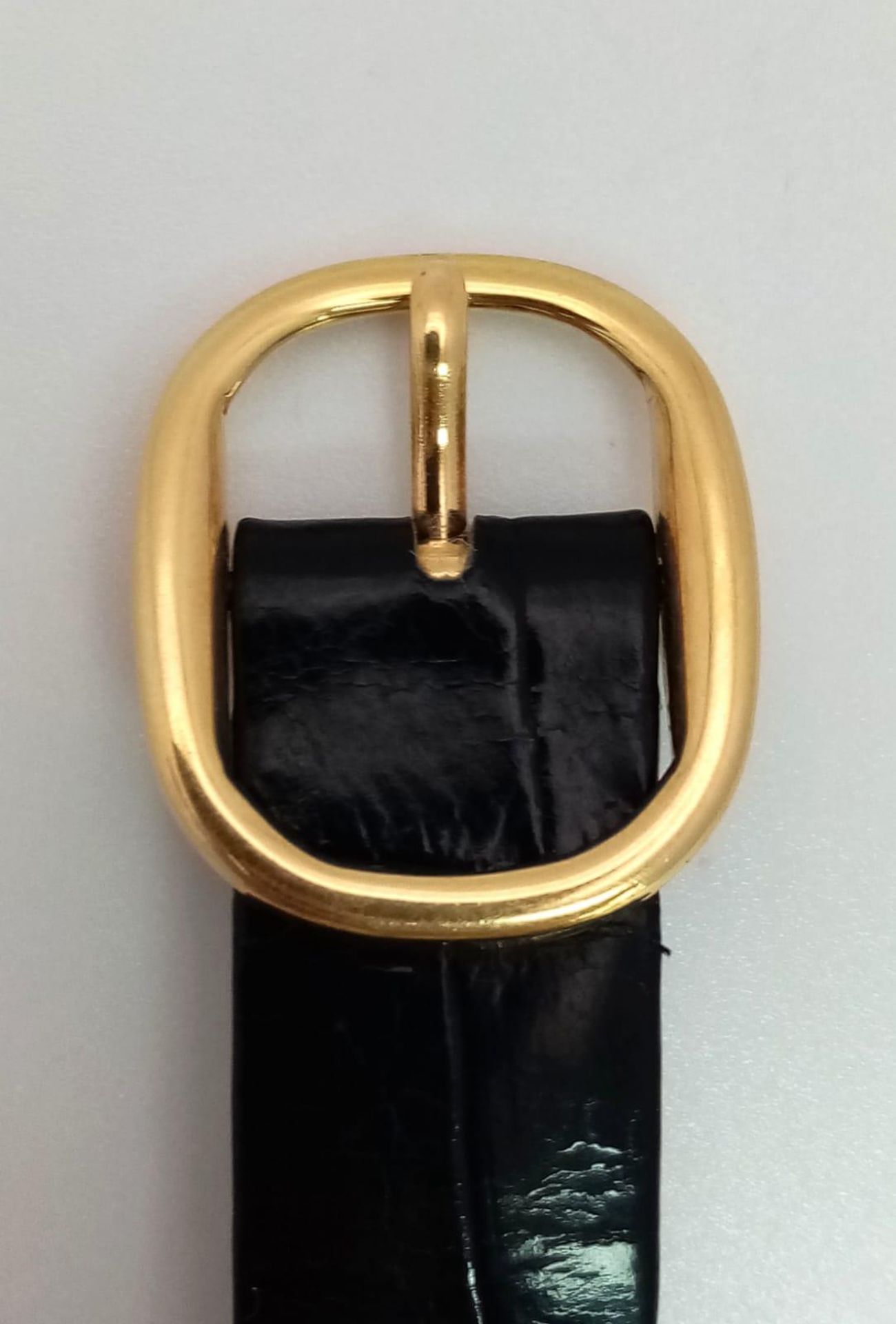 A Vintage Patek Phillipe 18K Gold Gents Watch. Original black leather strap with 18k gold buckle. - Image 7 of 8