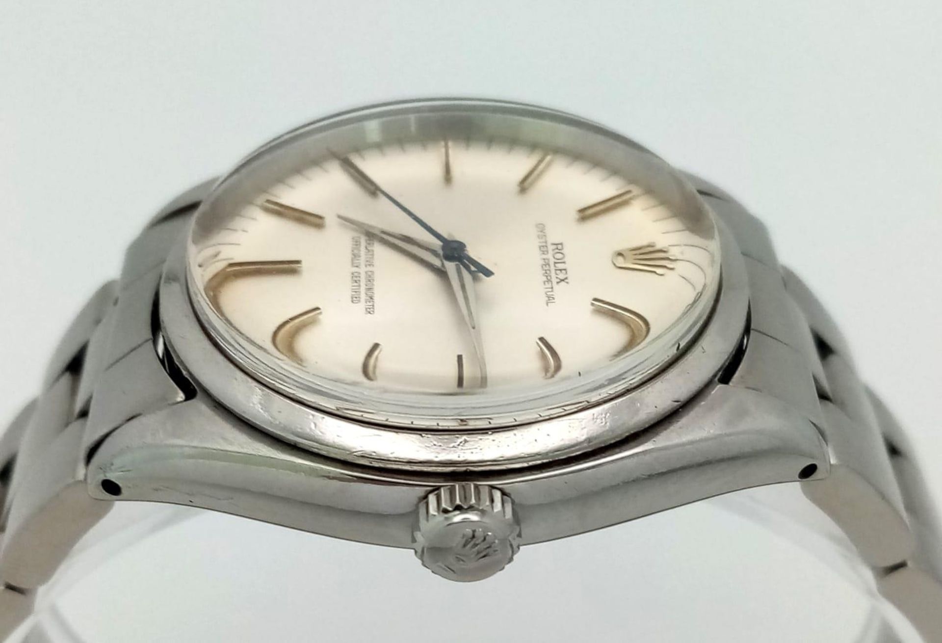 A Rolex Oyster Perpetual Automatic Gents Watch. Stainless steel strap and case - 35mm. Silver tone - Image 14 of 27