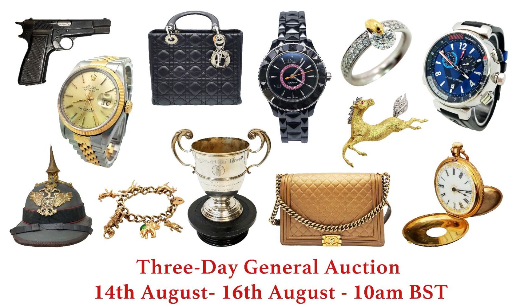 Three-Day General Auction (Jewellery, Watches, Designer Items, Militaria, Art, Antique and Collectables)
