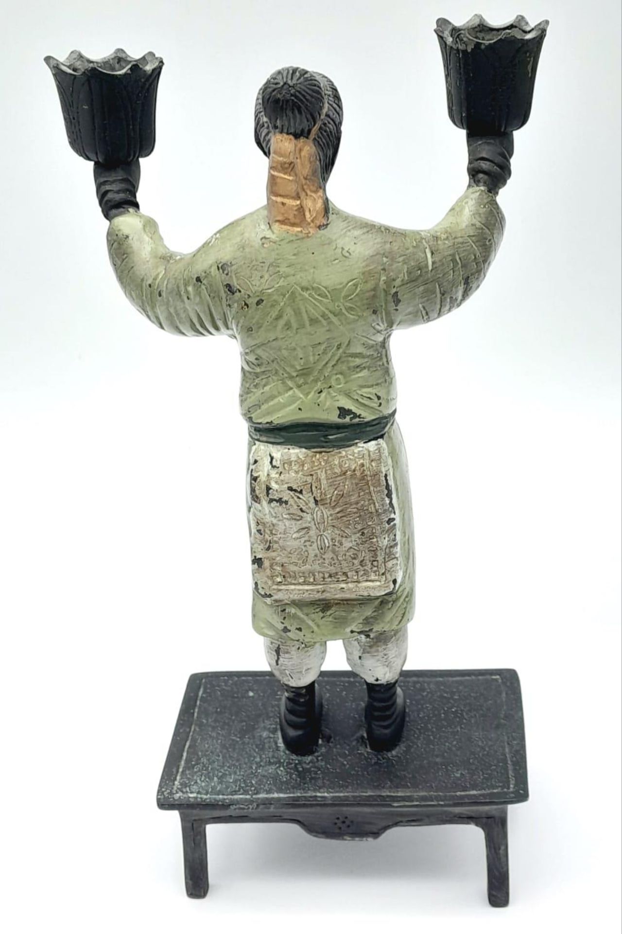 A Vintage Possibly Antique Japanese Bronze Ceremonial Figure. 24cm tall. - Image 3 of 3