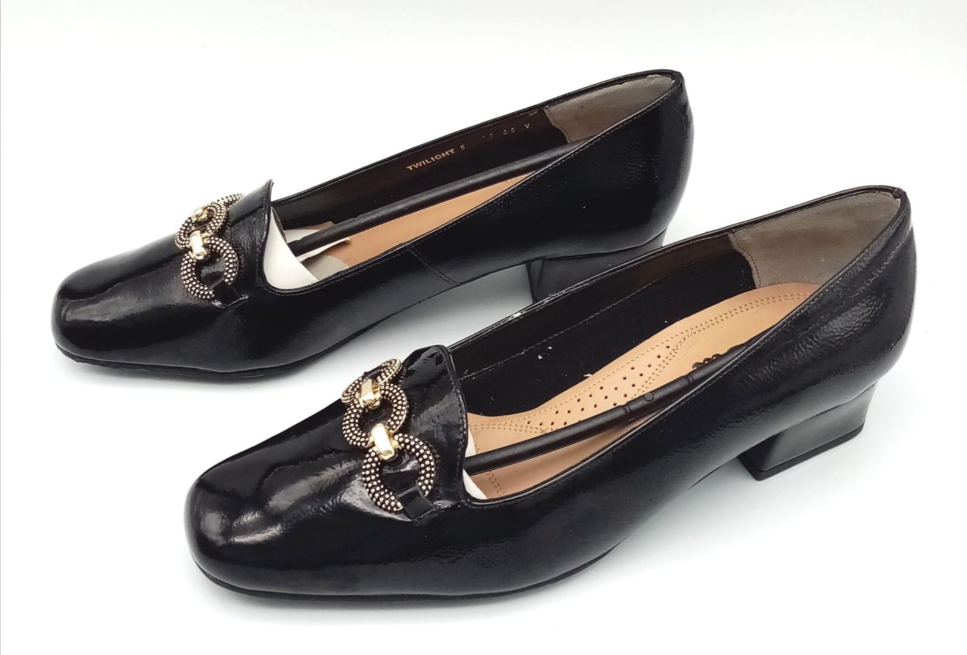 A Pair of Van Dal Twilight Black Patent Court Shoes, New in Box. Size UK5 (EU 38). - Image 2 of 4