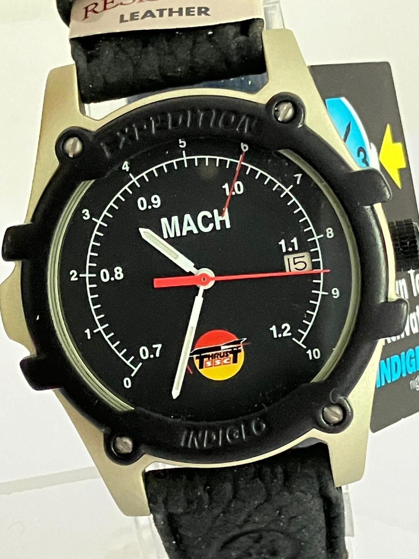 Rare Timex INDIGLO THRUST SSC MACH WRISTWATCH. Introduced by Timex to celebrate the new land speed