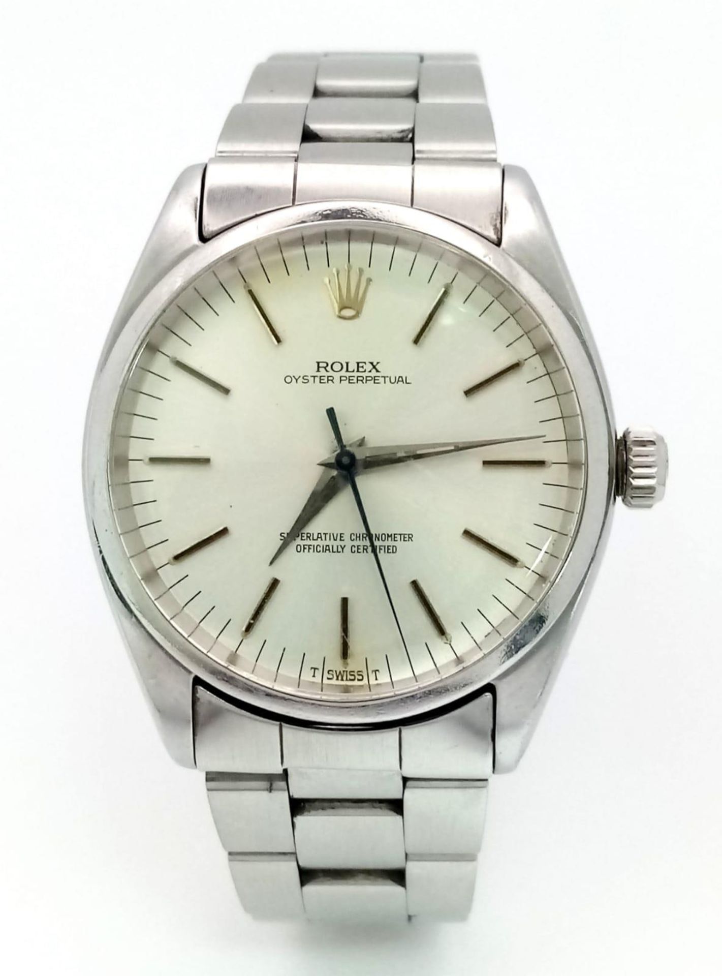 A Rolex Oyster Perpetual Automatic Gents Watch. Stainless steel strap and case - 35mm. Silver tone - Image 10 of 27