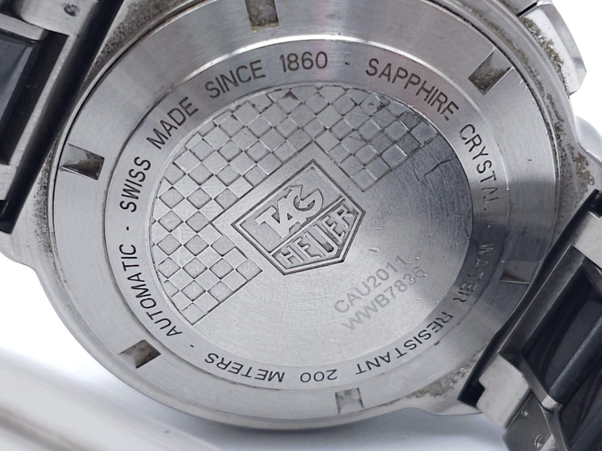 A Tag Heuer Formula 1 Chronograph Gents Watch. Steel and ceramic strap and case - 43mm. Silver - Image 8 of 9